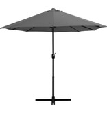 VidaXL Parasol met aluminium paal 460x270 cm antraciet