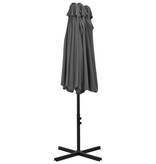 VidaXL Parasol met aluminium paal 460x270 cm antraciet