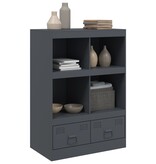 VidaXL Hoge kast 67x39x95 cm staal antracietkleurig