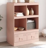 VidaXL Hoge kast 67x39x95 cm staal roze