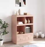 VidaXL Hoge kast 67x39x95 cm staal roze