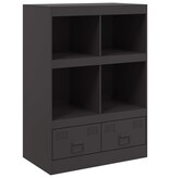 VidaXL Hoge kast 67x39x95 cm staal zwart