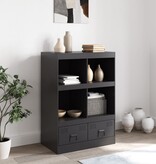 VidaXL Hoge kast 67x39x95 cm staal zwart