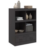 VidaXL Hoge kast 67x39x95 cm staal zwart