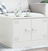 VidaXL Salontafel 67x50x44 cm staal wit