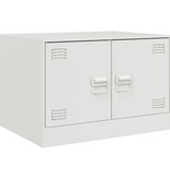 VidaXL Salontafel 67x50x44 cm staal wit