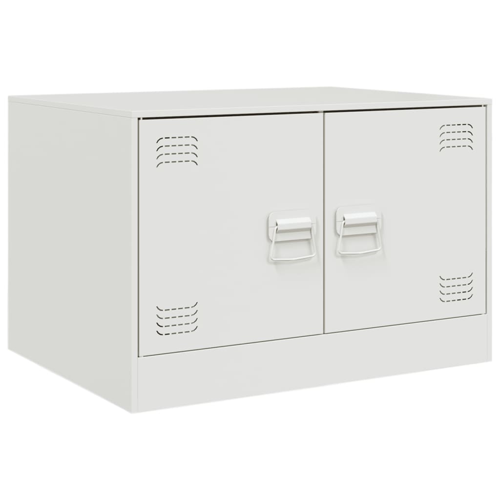 VidaXL Salontafel 67x50x44 cm staal wit