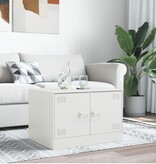VidaXL Salontafel 67x50x44 cm staal wit