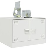 VidaXL Salontafel 67x50x44 cm staal wit