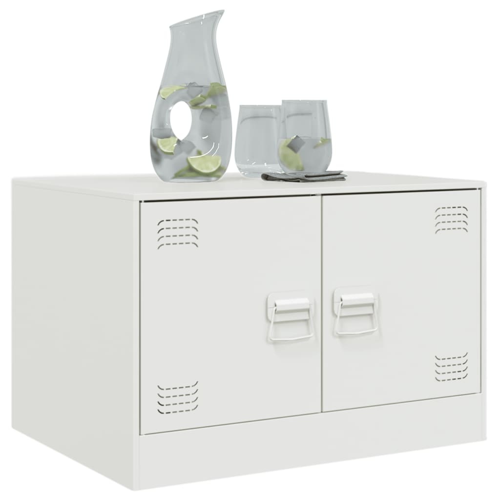 VidaXL Salontafel 67x50x44 cm staal wit