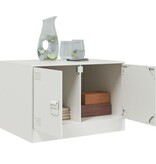 VidaXL Salontafel 67x50x44 cm staal wit