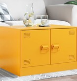 VidaXL Salontafel 67x50x44 cm staal geel