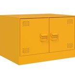 VidaXL Salontafel 67x50x44 cm staal geel