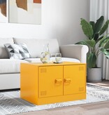 VidaXL Salontafel 67x50x44 cm staal geel
