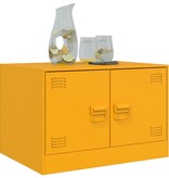 VidaXL Salontafel 67x50x44 cm staal geel