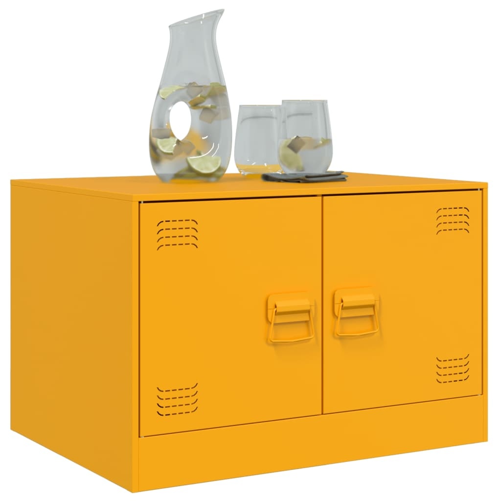 VidaXL Salontafel 67x50x44 cm staal geel