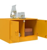 VidaXL Salontafel 67x50x44 cm staal geel