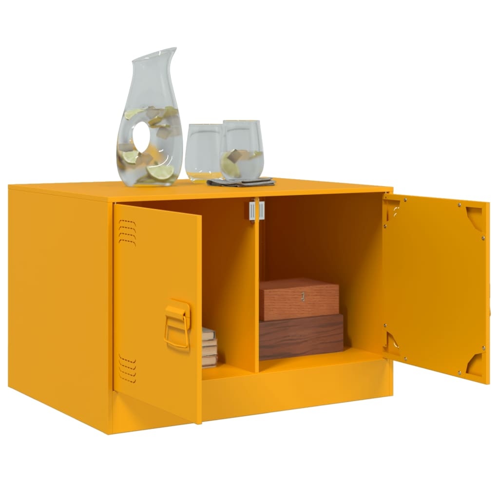 VidaXL Salontafel 67x50x44 cm staal geel