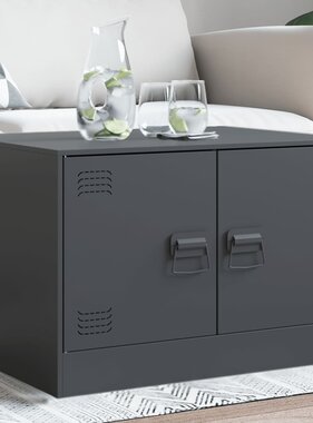 VidaXL Salontafel 67x50x44 cm staal antracietkleurig