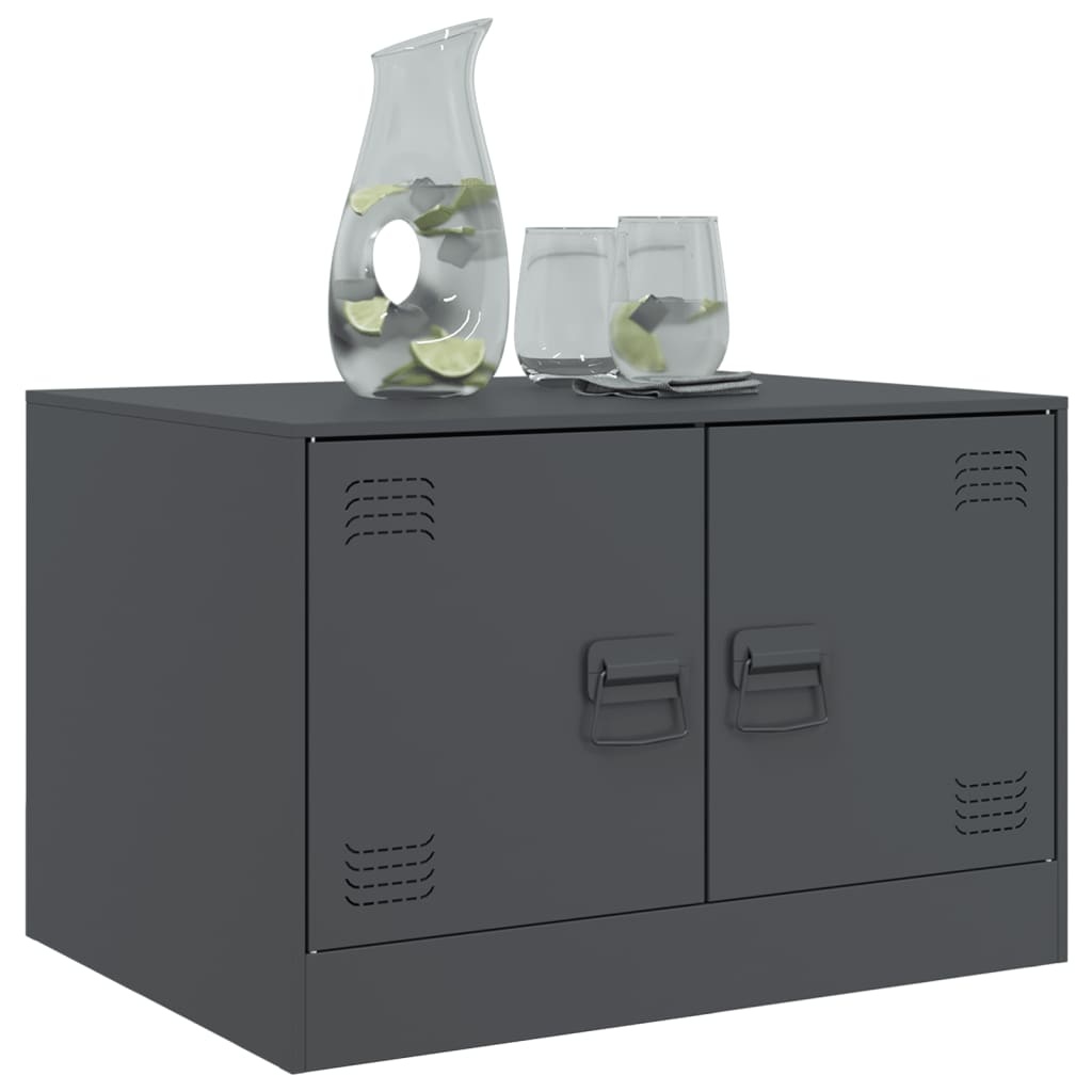 VidaXL Salontafel 67x50x44 cm staal antracietkleurig