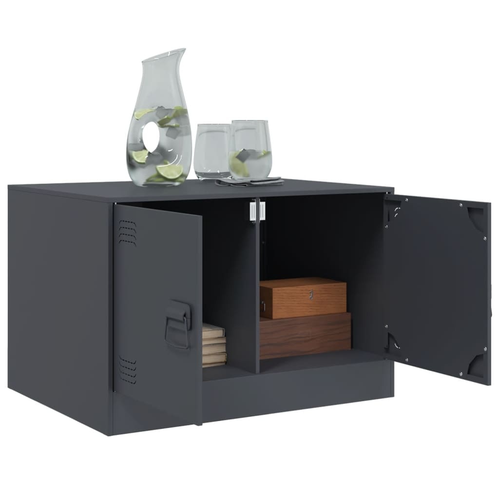 VidaXL Salontafel 67x50x44 cm staal antracietkleurig