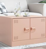 VidaXL Salontafel 67x50x44 cm staal roze