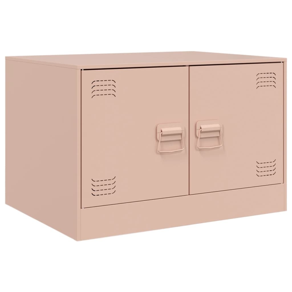 VidaXL Salontafel 67x50x44 cm staal roze