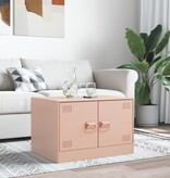 VidaXL Salontafel 67x50x44 cm staal roze