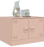 VidaXL Salontafel 67x50x44 cm staal roze