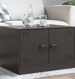 VidaXL Salontafel 67x50x44 cm staal zwart
