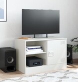 VidaXL Tv-meubel 67x39x44 cm staal wit