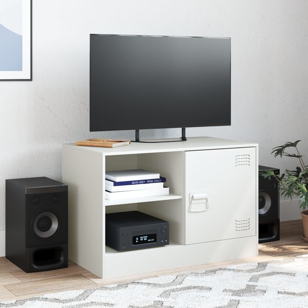 VidaXL Tv-meubel 67x39x44 cm staal wit