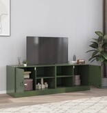 VidaXL Nachtkastjes 2 st 67x39x44 cm staal olijfgroen