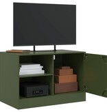 VidaXL Nachtkastjes 2 st 67x39x44 cm staal olijfgroen