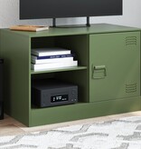 VidaXL Tv-meubel 67x39x44 cm staal olijfgroen
