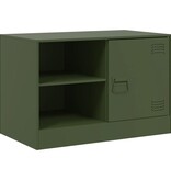 VidaXL Tv-meubel 67x39x44 cm staal olijfgroen