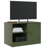VidaXL Tv-meubel 67x39x44 cm staal olijfgroen