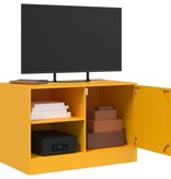 VidaXL Tv-meubelen 2 st 67x39x44 cm staal mosterdgeel