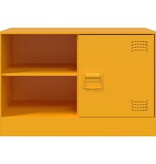 VidaXL Tv-meubelen 2 st 67x39x44 cm staal mosterdgeel
