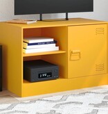 VidaXL Tv-meubel 67x39x44 cm staal mosterdgeel