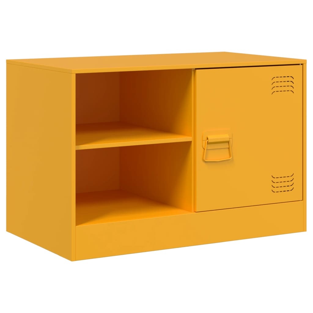 VidaXL Tv-meubel 67x39x44 cm staal mosterdgeel