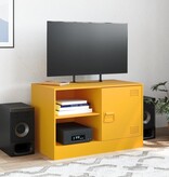 VidaXL Tv-meubel 67x39x44 cm staal mosterdgeel