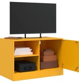 VidaXL Tv-meubel 67x39x44 cm staal mosterdgeel