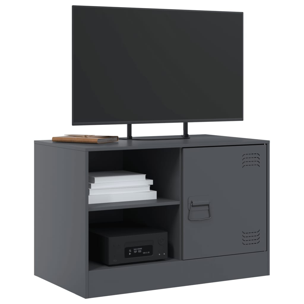 VidaXL Tv-meubelen 2 st 67x39x44 cm staal antracietkleurig