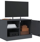 VidaXL Tv-meubelen 2 st 67x39x44 cm staal antracietkleurig