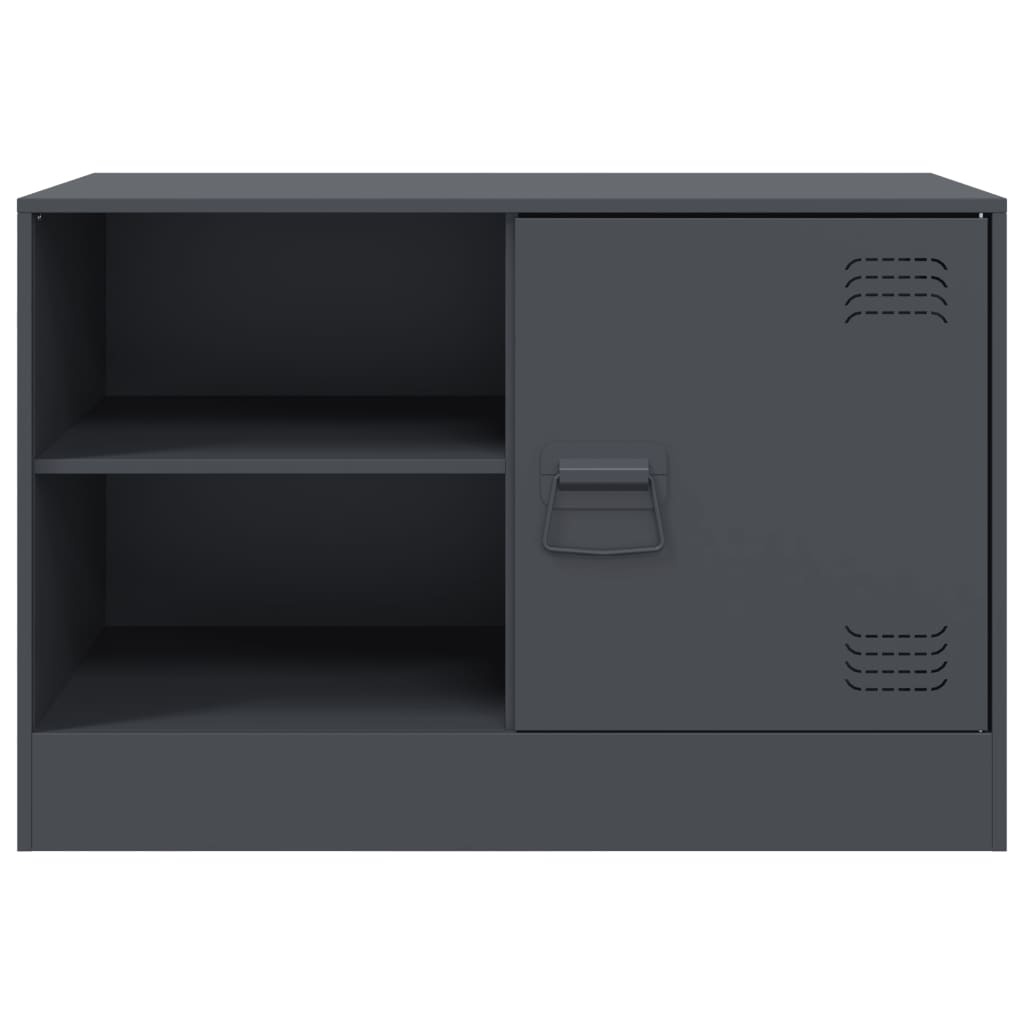 VidaXL Tv-meubelen 2 st 67x39x44 cm staal antracietkleurig