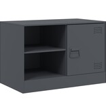 VidaXL Tv-meubel 67x39x44 cm staal antracietkleurig