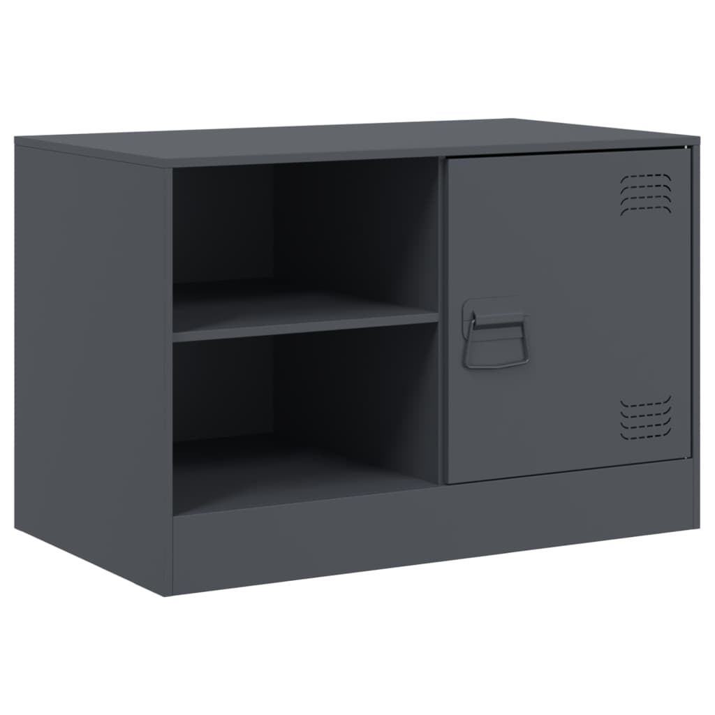 VidaXL Tv-meubel 67x39x44 cm staal antracietkleurig