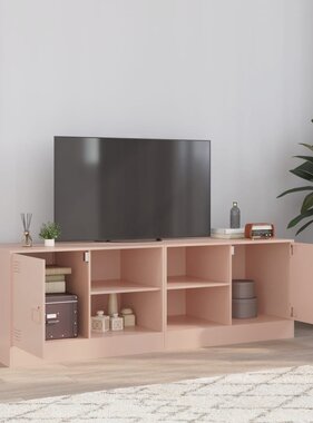 VidaXL Tv-meubelen 2 st 67x39x44 cm staal roze