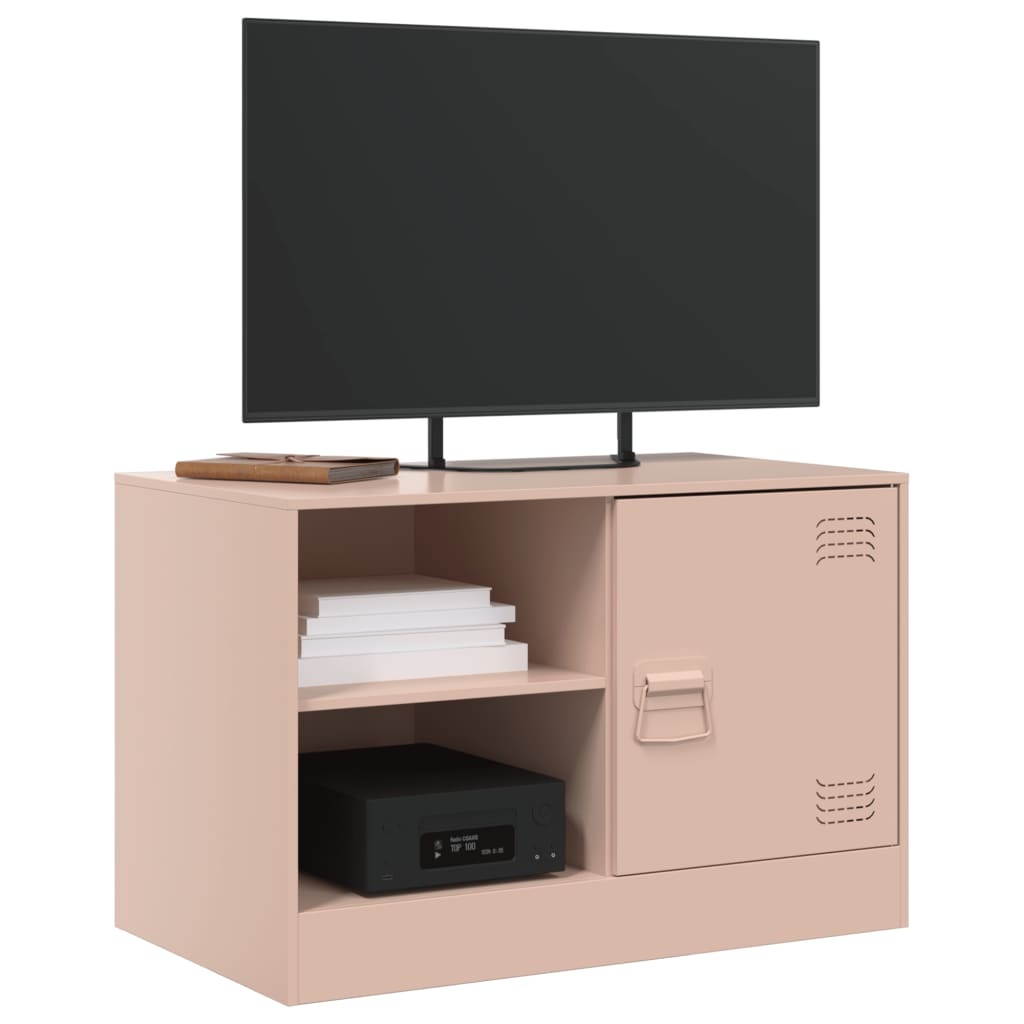 VidaXL Tv-meubelen 2 st 67x39x44 cm staal roze